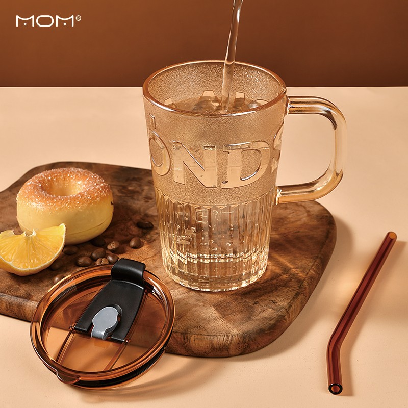 大爱咖啡杯-高颜值吸管玻璃杯